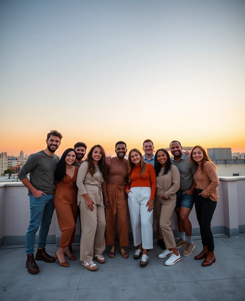 Customer @squad.goals rooftop group style