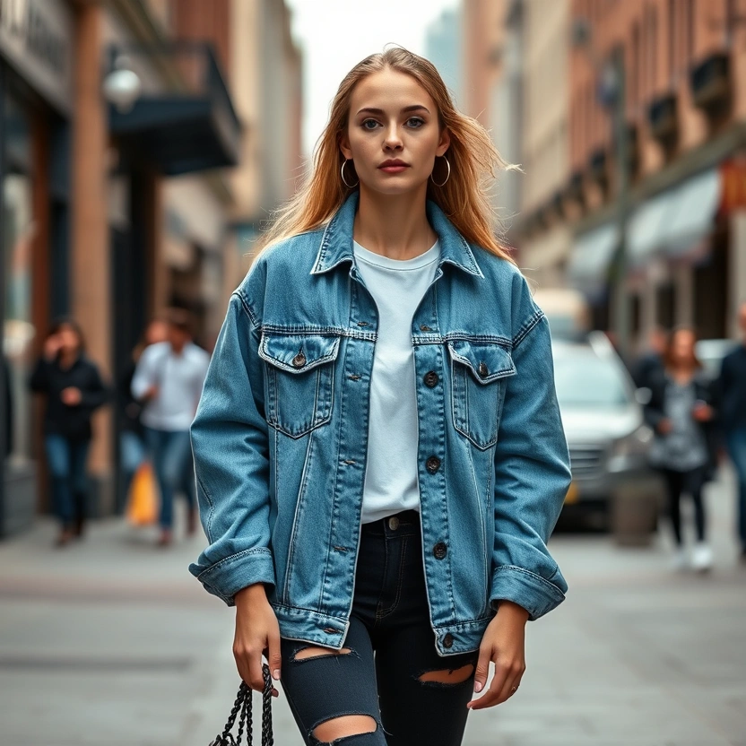 Customer @denim.days oversized jacket street look