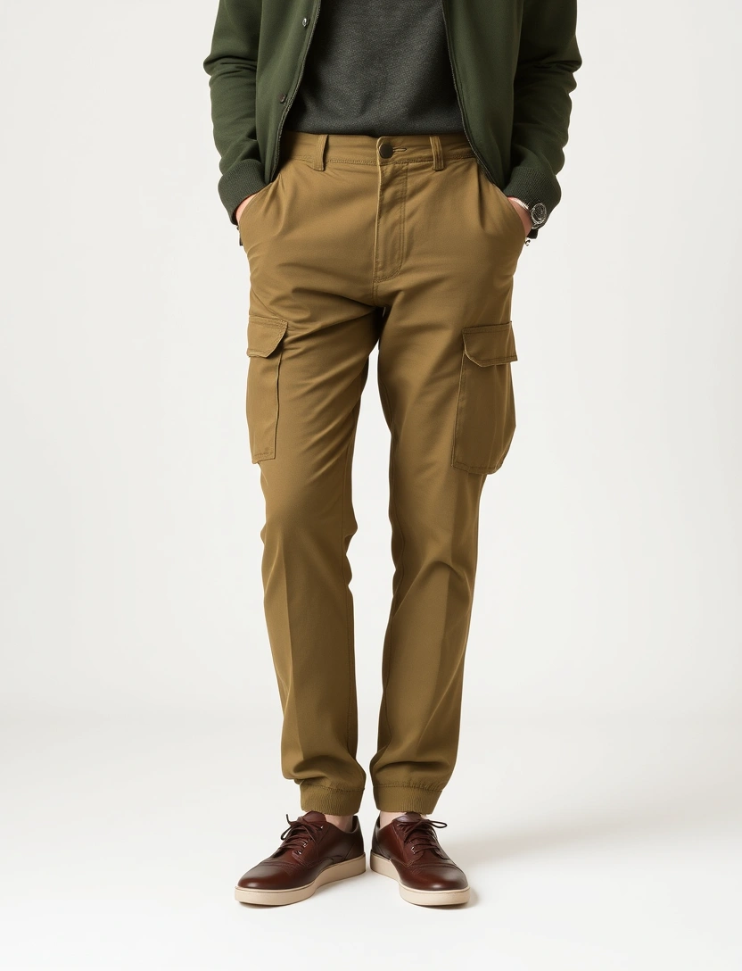 Olive relaxed cargo pants